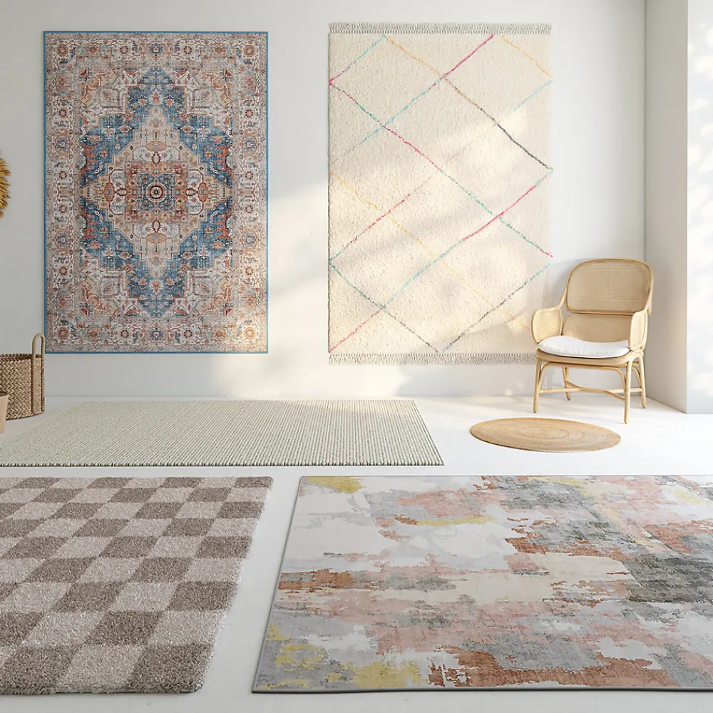 Balta Tapis losanges colorés multicouleurs L.230 x l.160cm* Tapis Intérieur|Tapis Pour Chambre