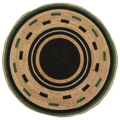 Atmosphera Créateur D'Intérieur Tapis Malakite jute noir D120cm - Atmosphera* Tapis Pour Chambre