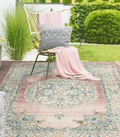 Best The Carpet Tapis Palma extérieur Oriental, Rose, 240 x 340 cm