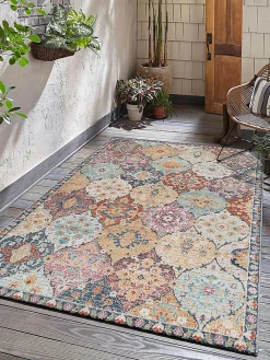 The Carpet Tapis Palma extérieur Ornament, Multi, 120 cm Rond