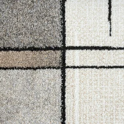 The Carpet Tapis Pearl moderne salon découpe contour, Beige, 140 x 200 cm* Tapis Intérieur|Tapis Pour Chambre