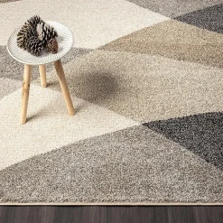 The Carpet Tapis Pearl moderne salon moderne contour, Beige, 120 x 160 cm* Tapis Pour Salon