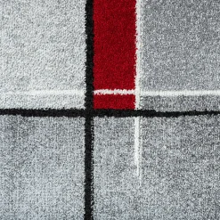 Best The Carpet Tapis Pearl moderne salon découpe contour, Gris Rouge, 240 x 330 cm