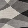 The Carpet Tapis Pearl moderne salon moderne contour, Gris, 120 x 160 cm