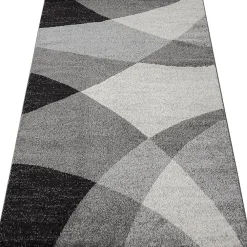 The Carpet Tapis Pearl moderne salon moderne contour, Gris, 120 x 160 cm