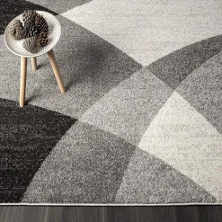 The Carpet Tapis Pearl moderne salon moderne contour, Gris, 120 x 160 cm