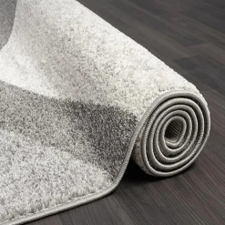 The Carpet Tapis Pearl moderne salon moderne contour, Gris, 120 x 160 cm