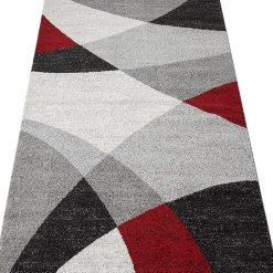 The Carpet Tapis Pearl moderne salon moderne contour, Gris Rouge, 120 x 160 cm* Tapis Pour Salon
