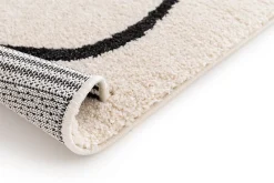 Outlet GoodHome Tapis poil ras Chios L. 120 x l. 170 x ep. 2,2 cm blanc