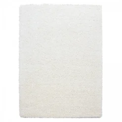 Discount Unamourdetapis Tapis poils longs shaggy tissé motif uni UNI L, Crème