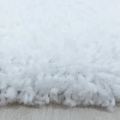 Unamourdetapis Tapis poils longs shaggy tissé motif uni UNI I, Blanc