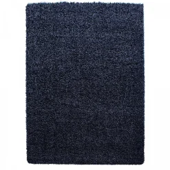 Hot Unamourdetapis Tapis poils longs shaggy tissé motif uni UNI L, Bleu marinne