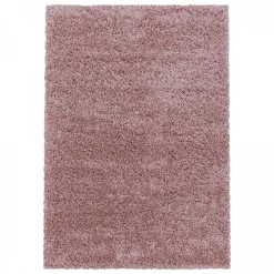 Hot Unamourdetapis Tapis poils longs shaggy tissé motif uni UNI I, Rose