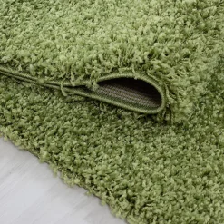 Hot Unamourdetapis Tapis poils longs shaggy tissé motif uni UNI L, Vert