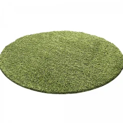 Hot Unamourdetapis Tapis poils longs shaggy tissé motif uni UNI L, Vert