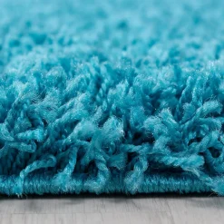 Discount Unamourdetapis Tapis poils longs shaggy tissé motif uni UNI L, Turquoise