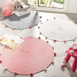 Douceur D'Intérieur Tapis Pompomparty - - Tapis* Tapis Jute Et Naturel