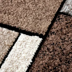 Discount Unamourdetapis Tapis pour une chambre ou une entrée tissé motif géométrique LYN8 GEOME, Beige, marron, gris