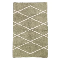 Tapis rectangle Balte 100% coton kaki L.100 x l.150 cm