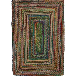 Deko & Co Tapis rectangulaire 120x180 recyclé MULTICO 'Deko&co'* Tapis Jute Et Naturel