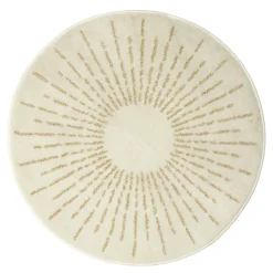 Home Deco Kids Tapis Rond - - Soleil - Lurex - Crème - 80 Cm*Enfant Tapis Pour Chambre D'Enfant