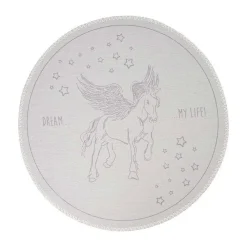 Paris Prix Tapis Rond Enfant Imprimé "Bambini III" 160cm Gris*Enfant Tapis Pour Chambre D'Enfant