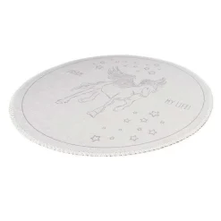 Paris Prix Tapis Rond Enfant Imprimé "Bambini III" 160cm Gris*Enfant Tapis Pour Chambre D'Enfant