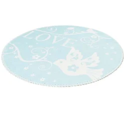 Best Paris Prix Tapis Rond Enfant Imprimé "Bambini VII" 160cm Menthe