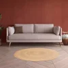 Sale GoodHome Tapis rond Melua en jute tissé Ø80cm