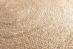Sale GoodHome Tapis rond Melua en jute tissé Ø80cm