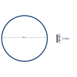 Sale GoodHome Tapis rond Melua en jute tissé Ø80cm
