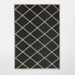 Blooma Tapis rural RUR 2-33-6 bleu nuit et bouleau 120 x 170 cm* Tapis Extérieur