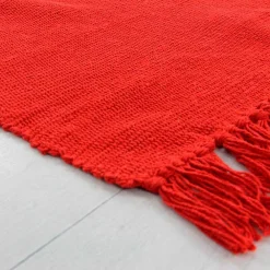 The Deco Factory Tapis salon en coton rouge 150x200* Tapis Pour Chambre