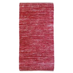 The Deco Factory Tapis salon en cuir tressé burgundy 60x120* Tapis Pour Chambre