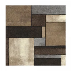 Unamourdetapis Tapis salon et chambre tissé motif géométrique LYN8 GEOME, Marron, noir, beige* Tapis Intérieur