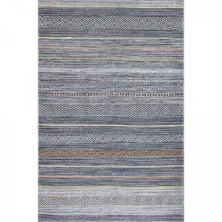 Unamourdetapis Tapis salon et chambre tissé motif ethnique NOBASTA, gris, orange, jaune, blanc* Tapis Persan Et Berbère