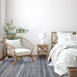 Unamourdetapis Tapis salon et chambre tissé motif ethnique NOBASTA, gris, orange, jaune, blanc* Tapis Persan Et Berbère