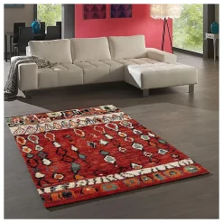 Unamourdetapis Tapis salon et chambre tissé motif berbère MO 75, rouge* Tapis Persan Et Berbère