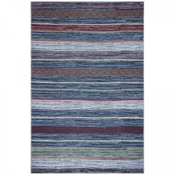 Best Unamourdetapis Tapis salon et chambre tissé motif ethnique NOBASTA, bleu, rouge, orange, vert
