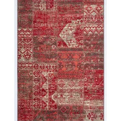 Hot Unamourdetapis Tapis salon et chambre tissé motif ethnique WORKYPATCH, rouge