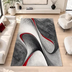 Unamourdetapis Tapis salon et chambre tissé motif géométrique LYN8 MADILA, rouge* Tapis Intérieur