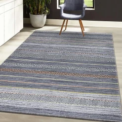 Unamourdetapis Tapis salon et chambre tissé motif ethnique NOBASTA, gris, orange, jaune, blanc* Tapis Persan Et Berbère