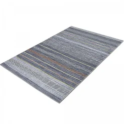Unamourdetapis Tapis salon et chambre tissé motif ethnique NOBASTA, gris, orange, jaune, blanc* Tapis Persan Et Berbère