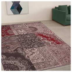 Unamourdetapis Tapis salon et chambre tissé motif baroque LYN1 NYBRO, gris* Tapis Intérieur