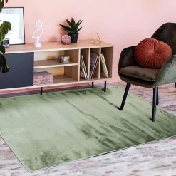 Best The Deco Factory Tapis salon extra-doux effet velours vert clair 120x170