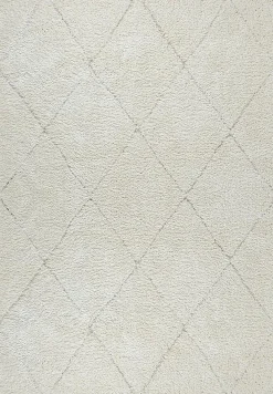 The Carpet Tapis salon poils longs nordique - Crème - 200 x 290 cm - Bahar Shaggy* Tapis Pour Salon