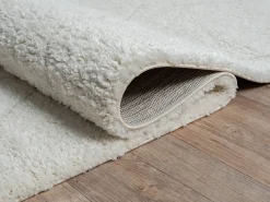 The Carpet Tapis salon poils longs nordique - Crème - 200 x 290 cm - Bahar Shaggy* Tapis Pour Salon