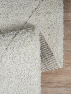 The Carpet Tapis salon poils longs nordique - Crème - 200 x 290 cm - Bahar Shaggy* Tapis Pour Salon