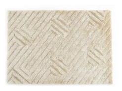 Vente-unique Tapis shaggy en relief à poils longs - 160 x 230 cm - Blanc cassé - MAZE* Tapis Pour Salon