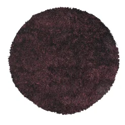 Unamourdetapis Tapis shaggy fait main motif uni MALAIDORY, violet
